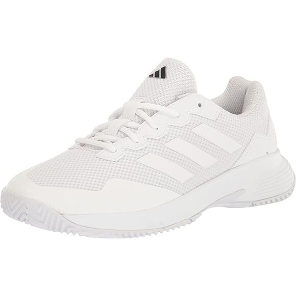 NWT adidas Men's Gamecourt 2.0 Tennis Sneaker White/Matte Silver-Size 11.5